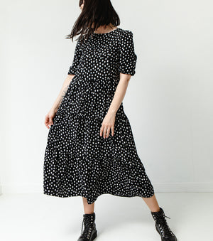 Lyla and Leche Black Mono Spot Dress 2