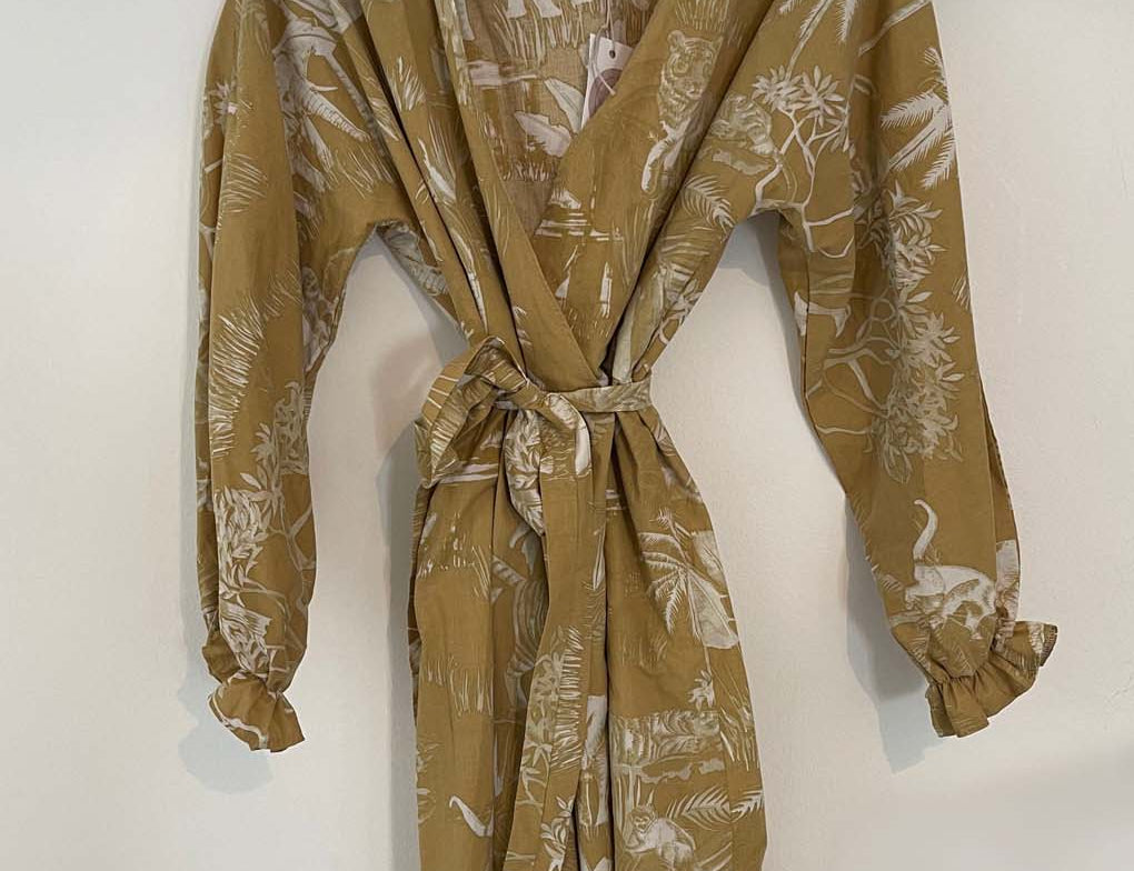 Made by SJP Made by SJP Mini Long Sleeve Smock Dress - Safari 1