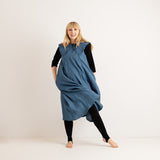 JOURNY Breastfeeding Cover - Detachable Collar - Margot Mummy Collar - Aegean Blue Linen 3