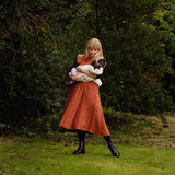 JOURNY Breastfeeding Cover - Detachable Collar - Margot Mummy Collar - Burnt Orange Linen 5