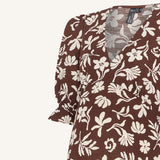 Nobody's Child Maternity Brown Botanical Print Delilah Midi Dress 2