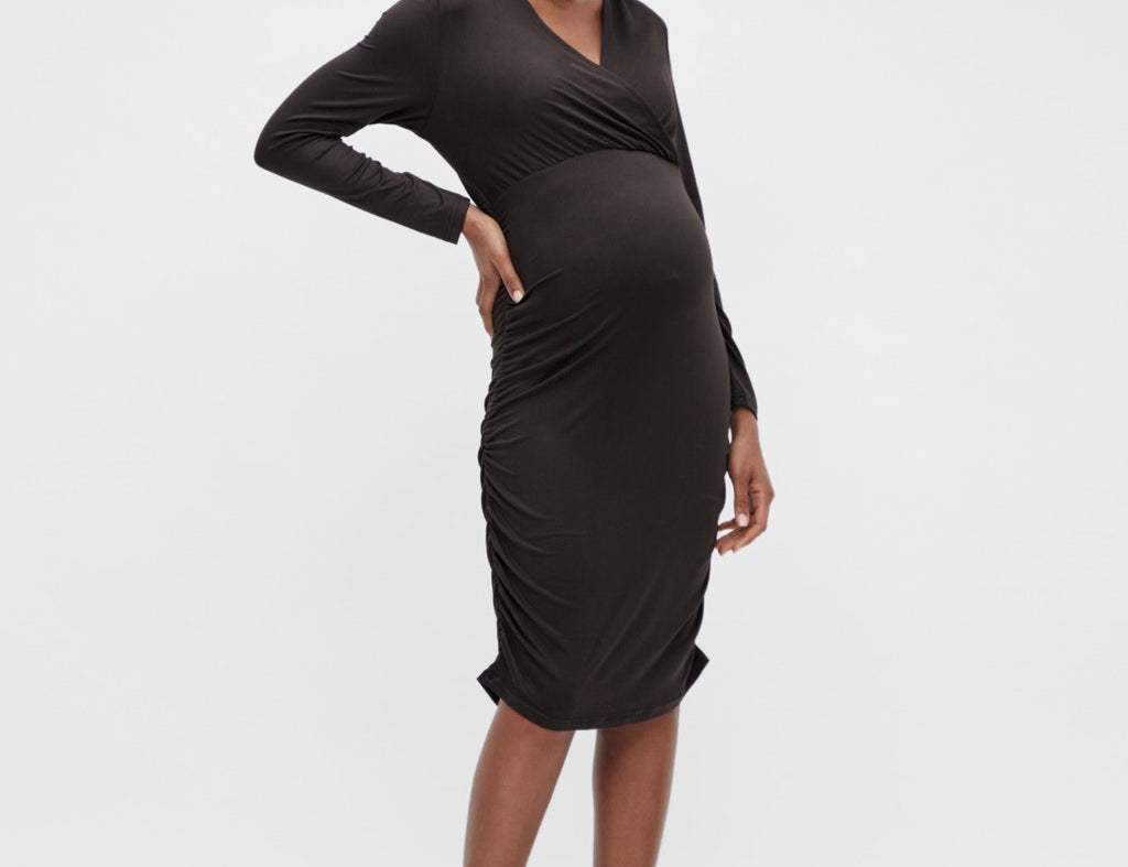 Mamalicious Bodycon V-Neck Dress 1