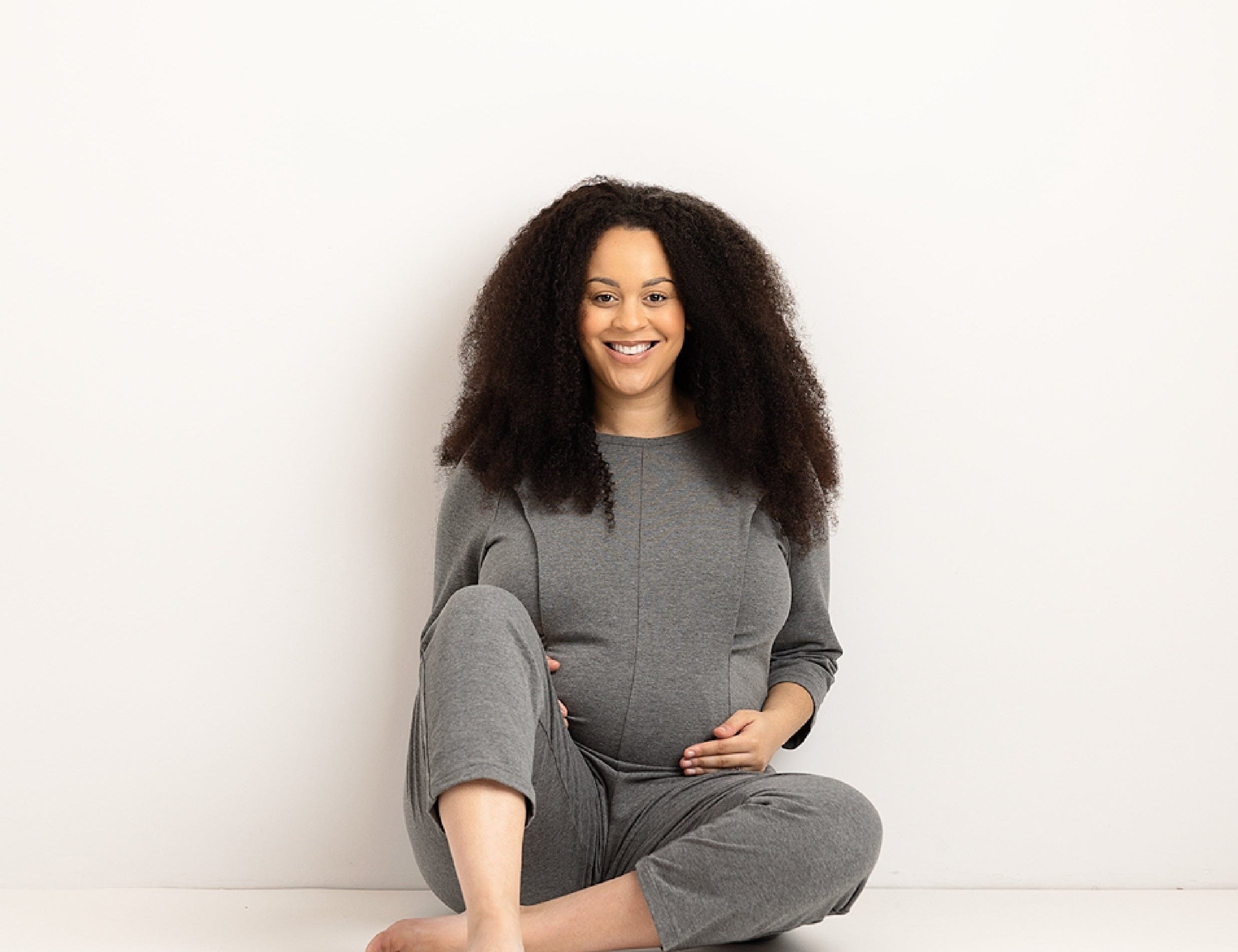 JOURNY Etta Jumpsuit - Maternity Jumpsuit & Breastfeeding Jumpsuit - Grey 1