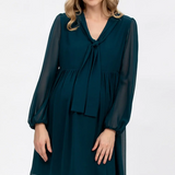 Pietro Brunelli Maternity Nova Green Maternity and Nursing Dress in Chiffon 1