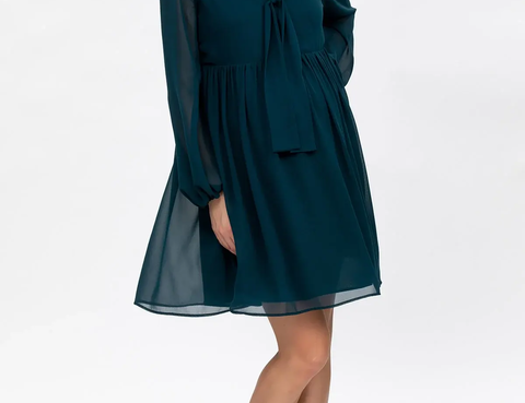 Pietro Brunelli Maternity Nova Green Maternity and Nursing Dress in Chiffon 2