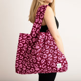 JOURNY The Everything Tote Bag - Pink Leopard Linen 3