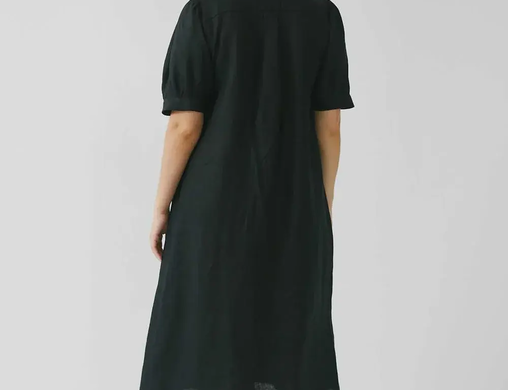 Jillian Boustred Pleat Dress - Black 2