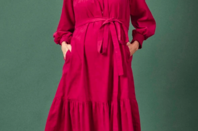 Clary & Peg Phoebe Dress in Hot Pink 4