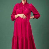 Clary & Peg Phoebe Dress in Hot Pink 3