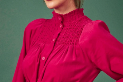 Clary & Peg Phoebe Dress in Hot Pink 2