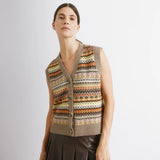 Albaray Neutral Fair Isle Tank 1