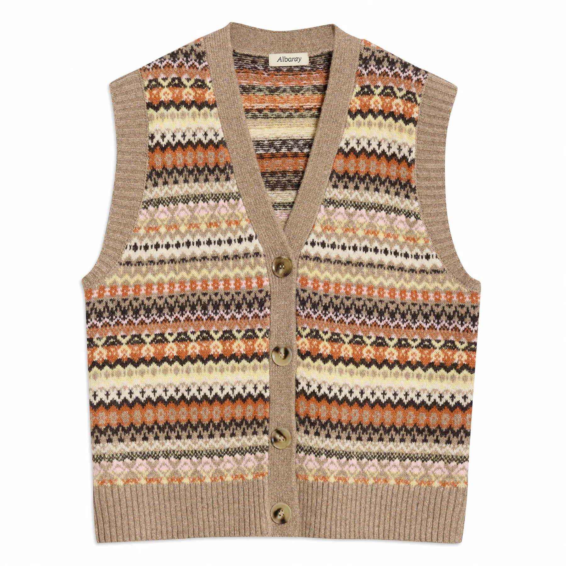 Albaray Neutral Fair Isle Tank 5
