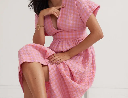 Hatch The Carolina Dress - Sunrise Gingham 1