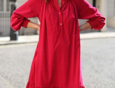 Clary & Peg Phoebe Dress in Hot Pink 1