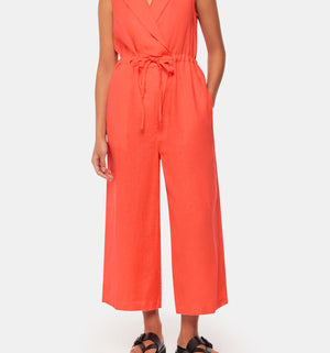 Whistles Bella Linen Wrap Jumpsuit 1