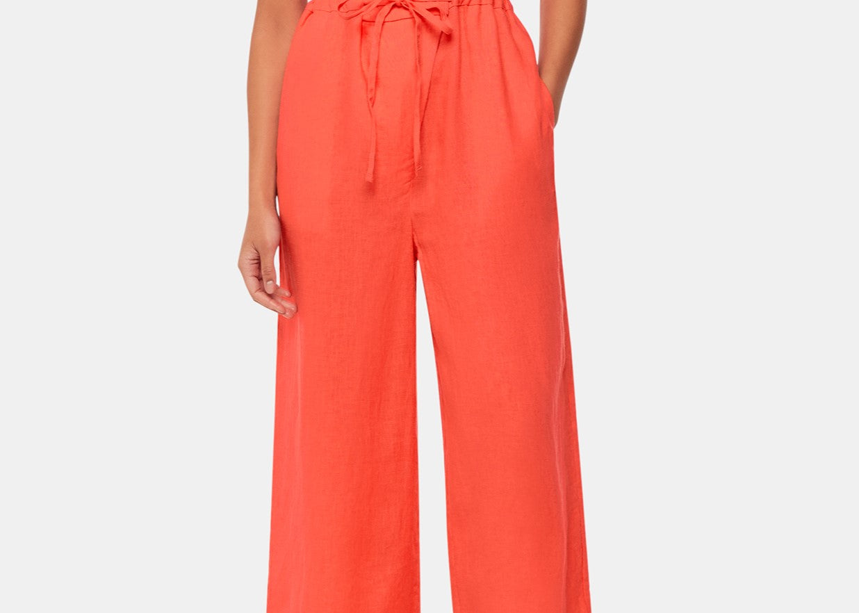 Whistles Bella Linen Wrap Jumpsuit 1