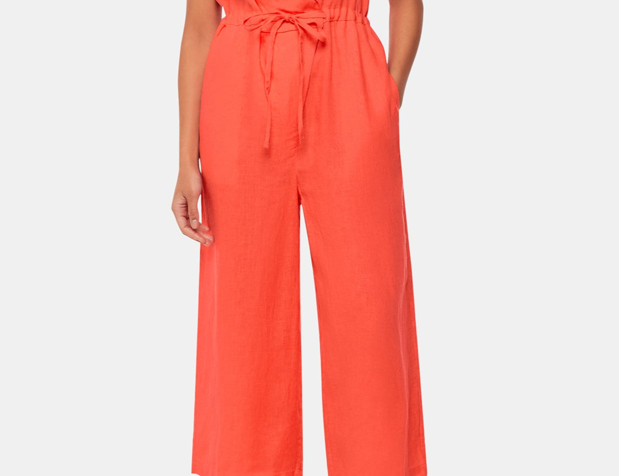 Whistles Bella Linen Wrap Jumpsuit 1