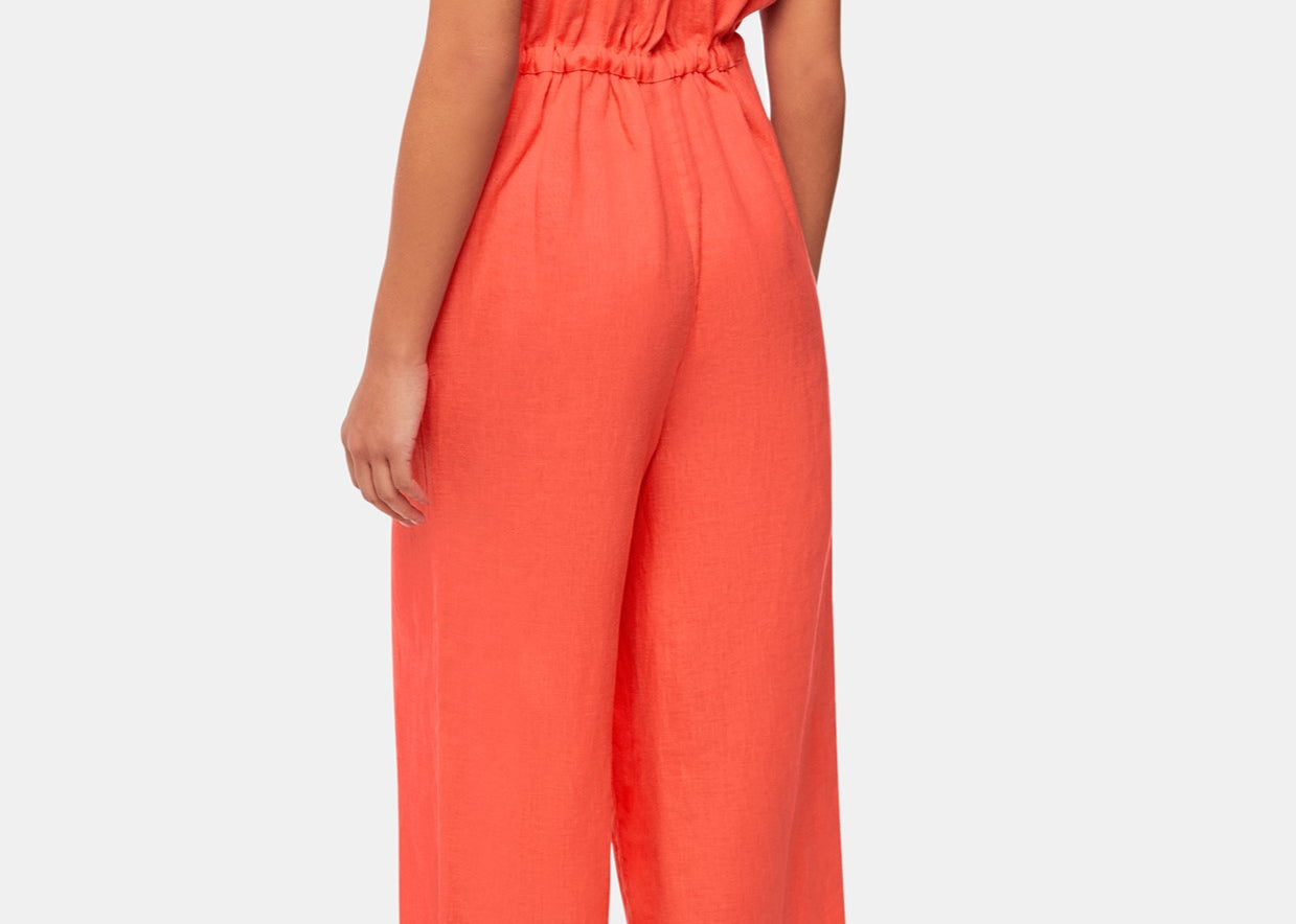 Whistles Bella Linen Wrap Jumpsuit 2