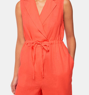 Whistles Bella Linen Wrap Jumpsuit 3