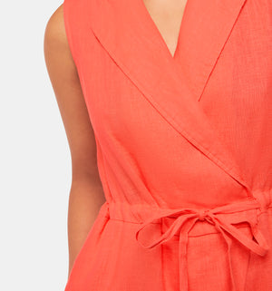 Whistles Bella Linen Wrap Jumpsuit 4