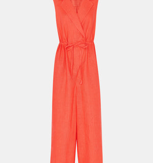 Whistles Bella Linen Wrap Jumpsuit 5