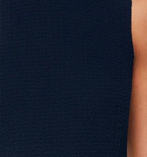 Whistles Erin Texture Midi Dress in Navy 5