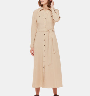 Whistles Imperfect Estella Shirt Dress – Dirty (M) 1