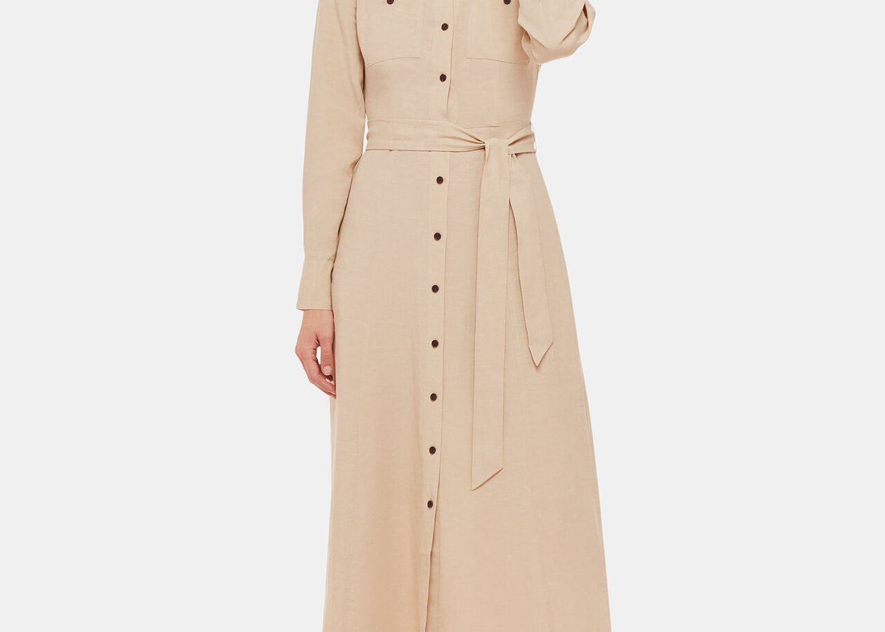 Whistles Imperfect Estella Shirt Dress – Dirty (M) 1