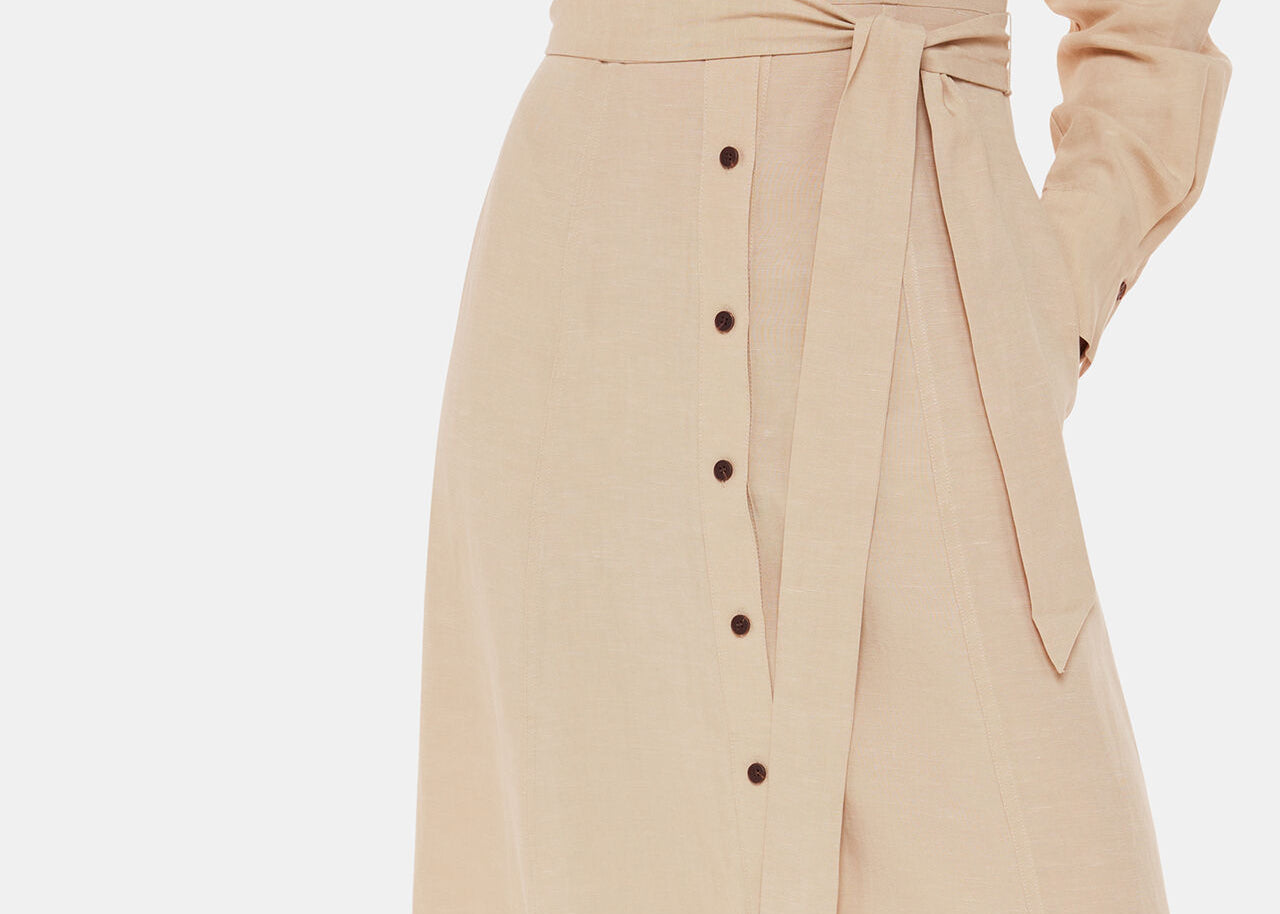 Whistles Imperfect Estella Shirt Dress – Dirty (M) 4
