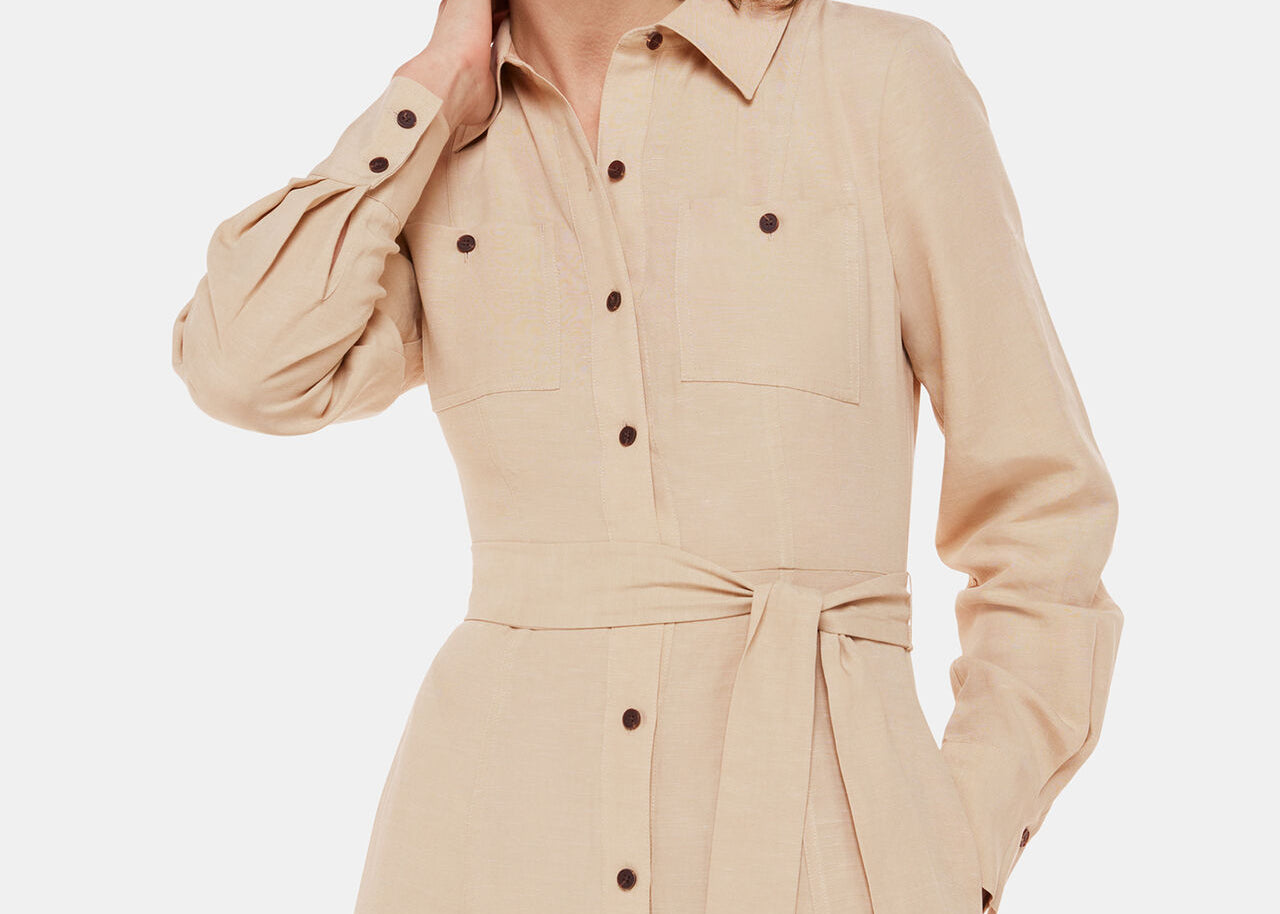 Whistles Imperfect Estella Shirt Dress – Dirty (M) 5