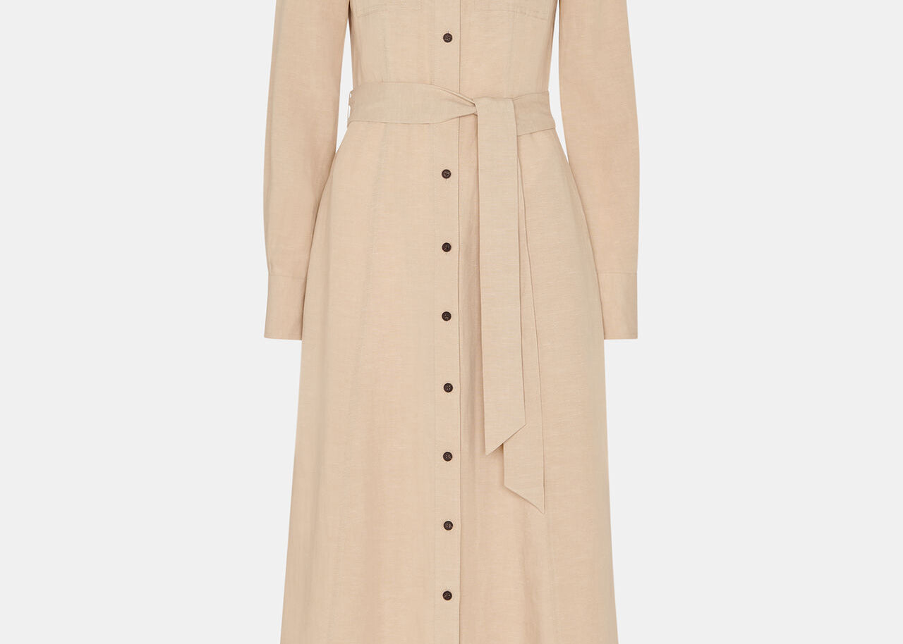 Whistles Imperfect Estella Shirt Dress – Dirty (M) 6