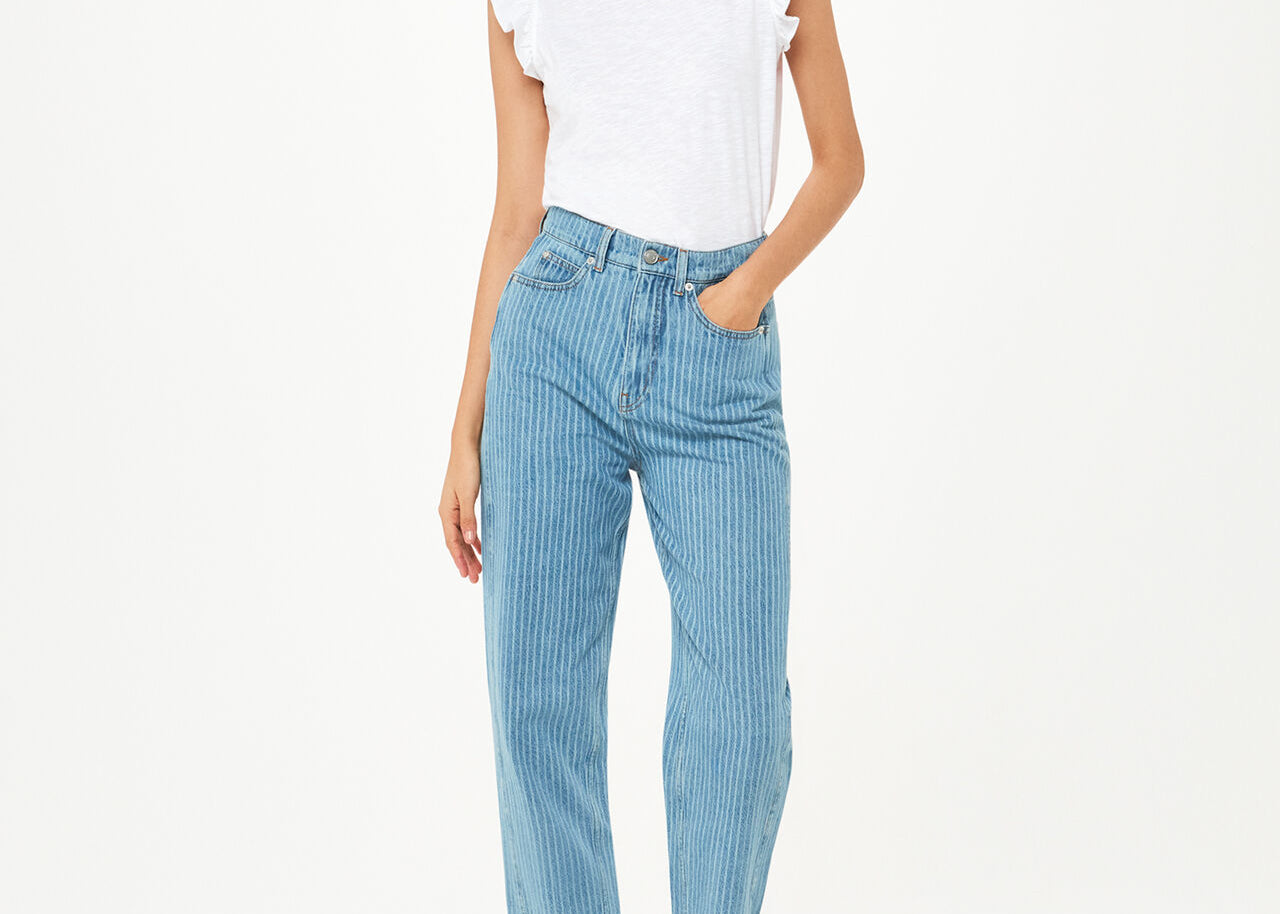 Whistles Frill Cap Sleeve T-Shirt 1