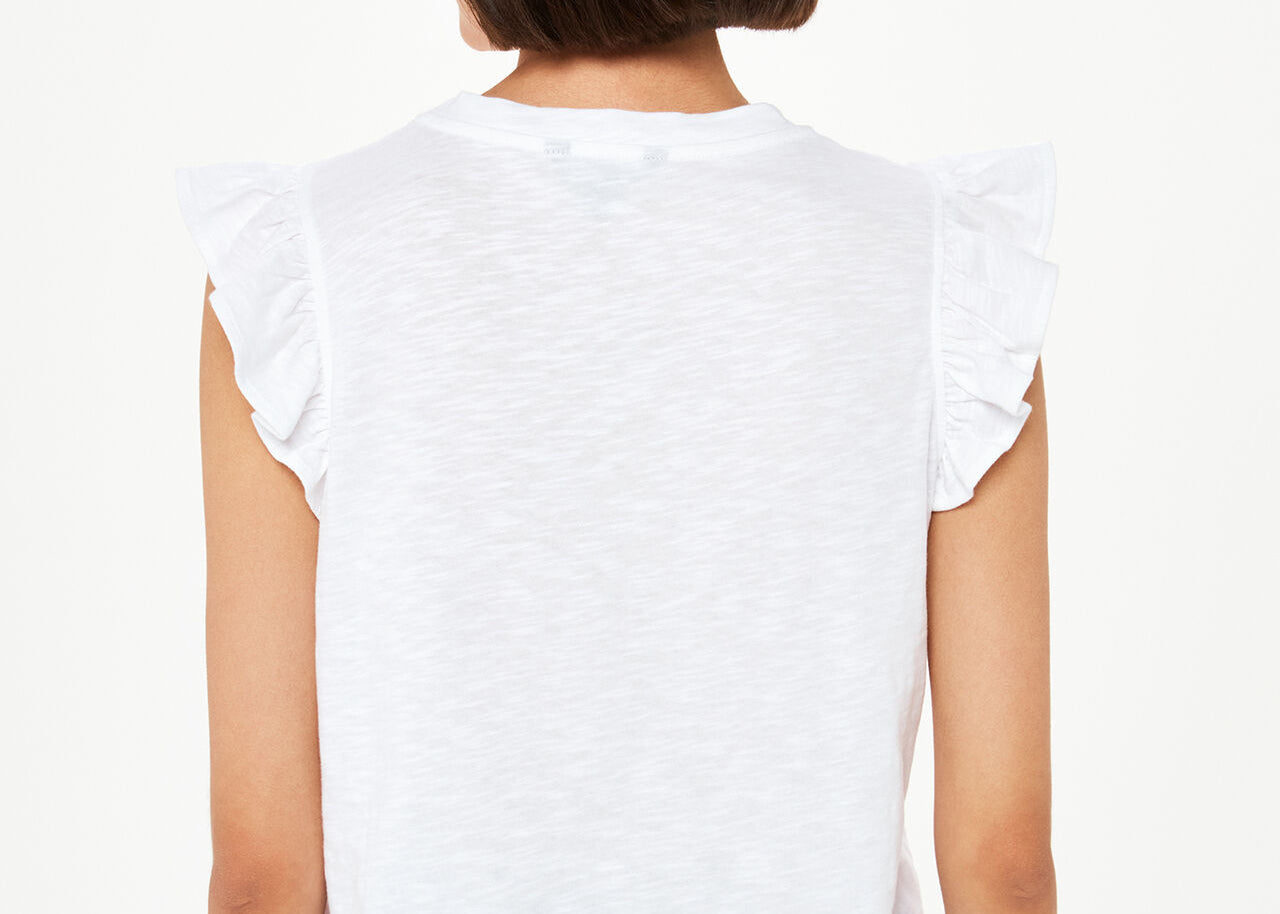 Whistles Frill Cap Sleeve T-Shirt 2