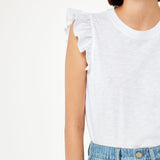 Whistles Frill Cap Sleeve T-Shirt 4