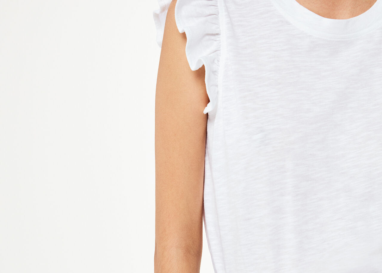 Whistles Frill Cap Sleeve T-Shirt 4