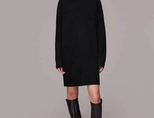 Whistles Imperfect Funnel Neck Knit Dress – Hole (L) 1