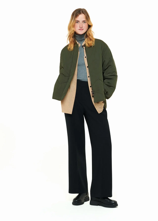 Whistles Ida Short Quilted Coat Khaki Green For The Creators