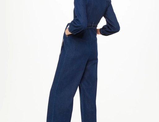 Whistles Joni Denim Belted Jumpsuit 2