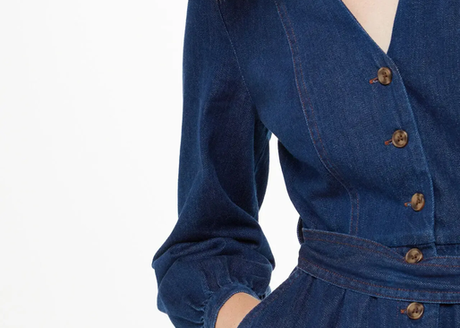 Whistles Joni Denim Belted Jumpsuit 3