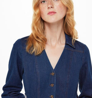 Whistles Joni Denim Belted Jumpsuit 4