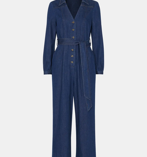 Whistles Joni Denim Belted Jumpsuit 5
