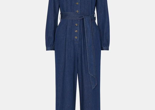 Whistles Joni Denim Belted Jumpsuit 5