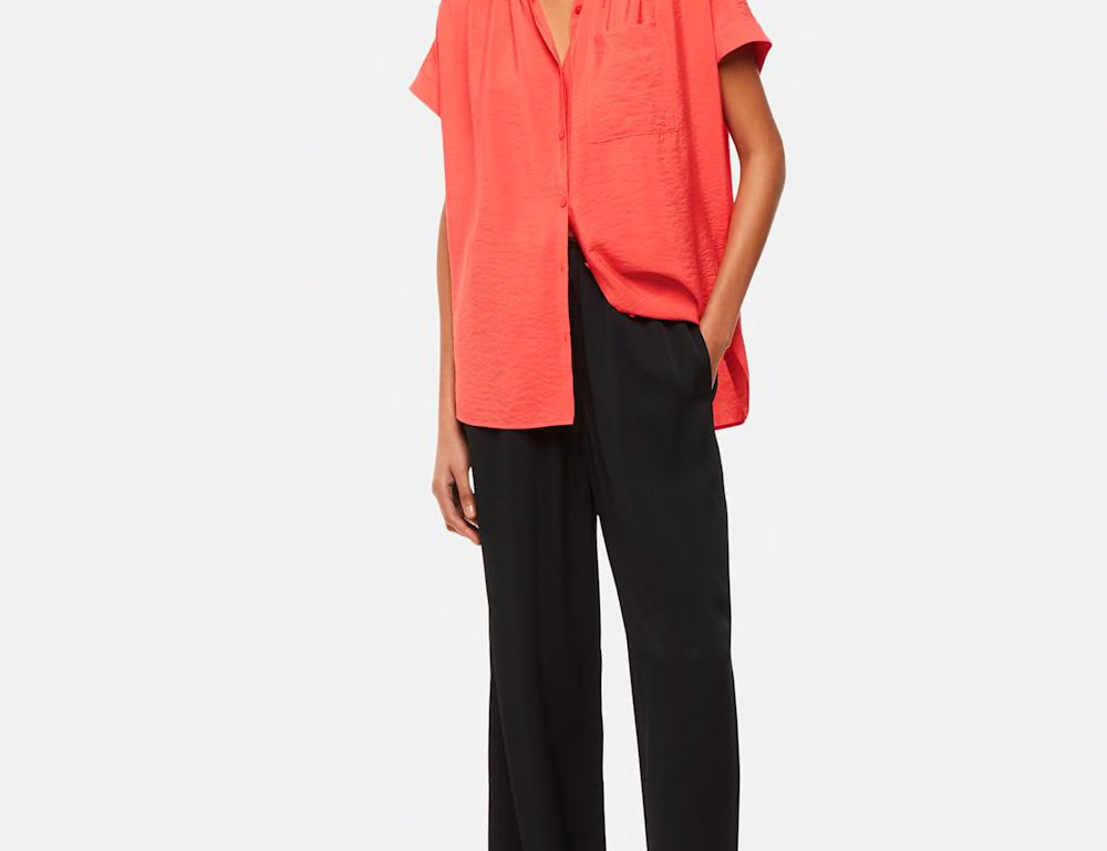 Whistles Nicola Button Through Shirt Coral 1