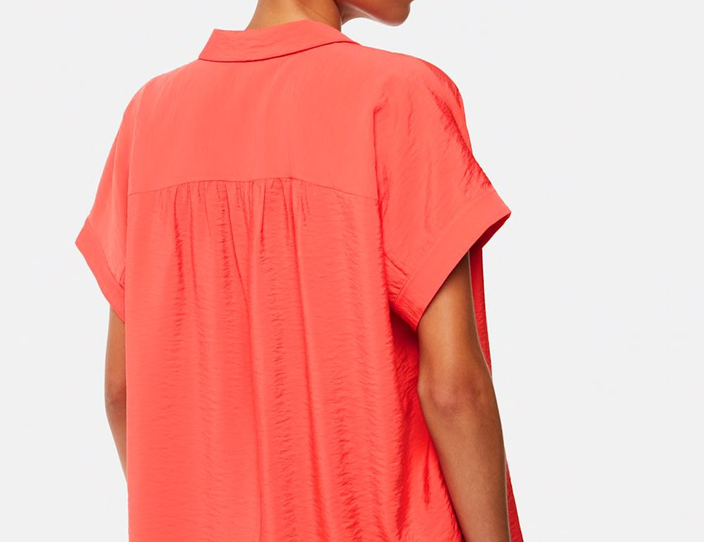 Whistles Nicola Button Through Shirt Coral 2