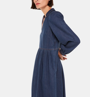 Whistles Rina Trapeze Dress Denim 1