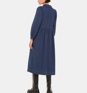 Whistles Rina Trapeze Dress Denim 2