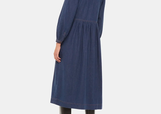 Whistles Rina Trapeze Dress Denim 2