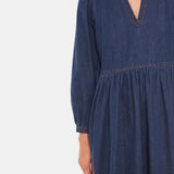 Whistles Rina Trapeze Dress Denim 4
