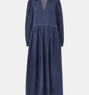 Whistles Rina Trapeze Dress Denim 5