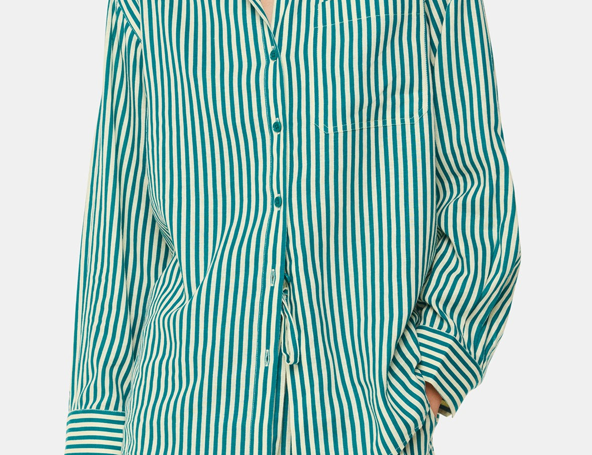 Whistles Stripe Linen Blend Shirt 2